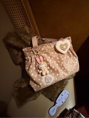 Kawaii Deer Rose Floral Large Capacity Tote Bag Shoulder Handbag Purse
